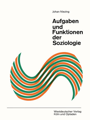 cover image of Aufgaben und Funktionen der Soziologie